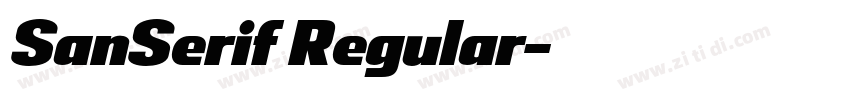 SanSerif Regular字体转换 SanSerif Regular字体转换